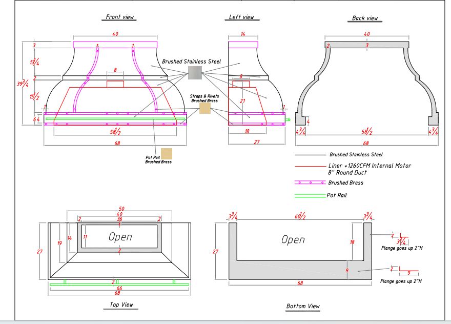 Fobest Custom Stainless Steel Range Hood - custom link for Monika - -Fobest Appliance