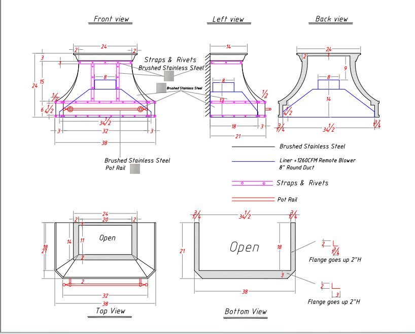 Fobest Custom Stainless Steel Range Hood - Deposit payment for Catherine - -Fobest Appliance