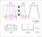 Fobest Custom Stainless Steel Range Hood - Custom Link for Cindy