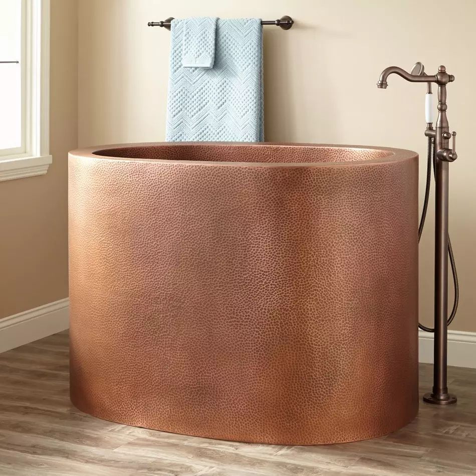 Fobest Handmade Double-Wall Custom Natural Copper Bathtub FDT-3 - Fobest Appliance