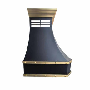 Fobest Black Kitchen Hood Stainless Steel with Brass Accent FSS-234