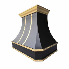 Fobest Black Kitchen Hood Stainless Steel with Brass Accent FSS-234