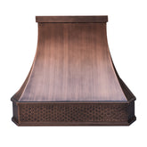 Fobest Custom Antique Copper Range Hood with Crown FCP-205