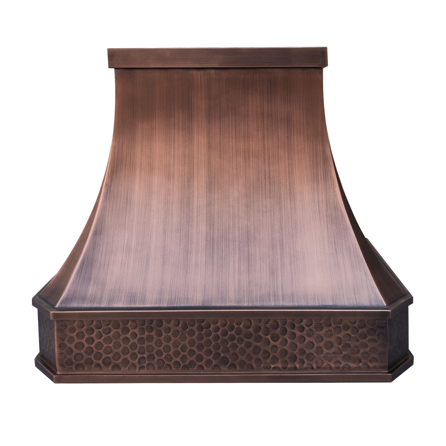 Fobest Custom Antique Copper Range Hood with Crown FCP-205