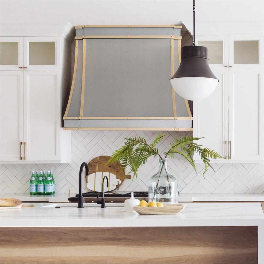 Fobest Curved Range Hood With Brass Strap