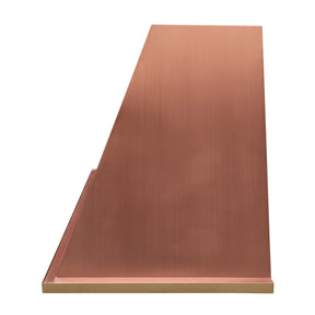 Fobest Copper Custom Range Hood with Brass Band Bottom FCP-136