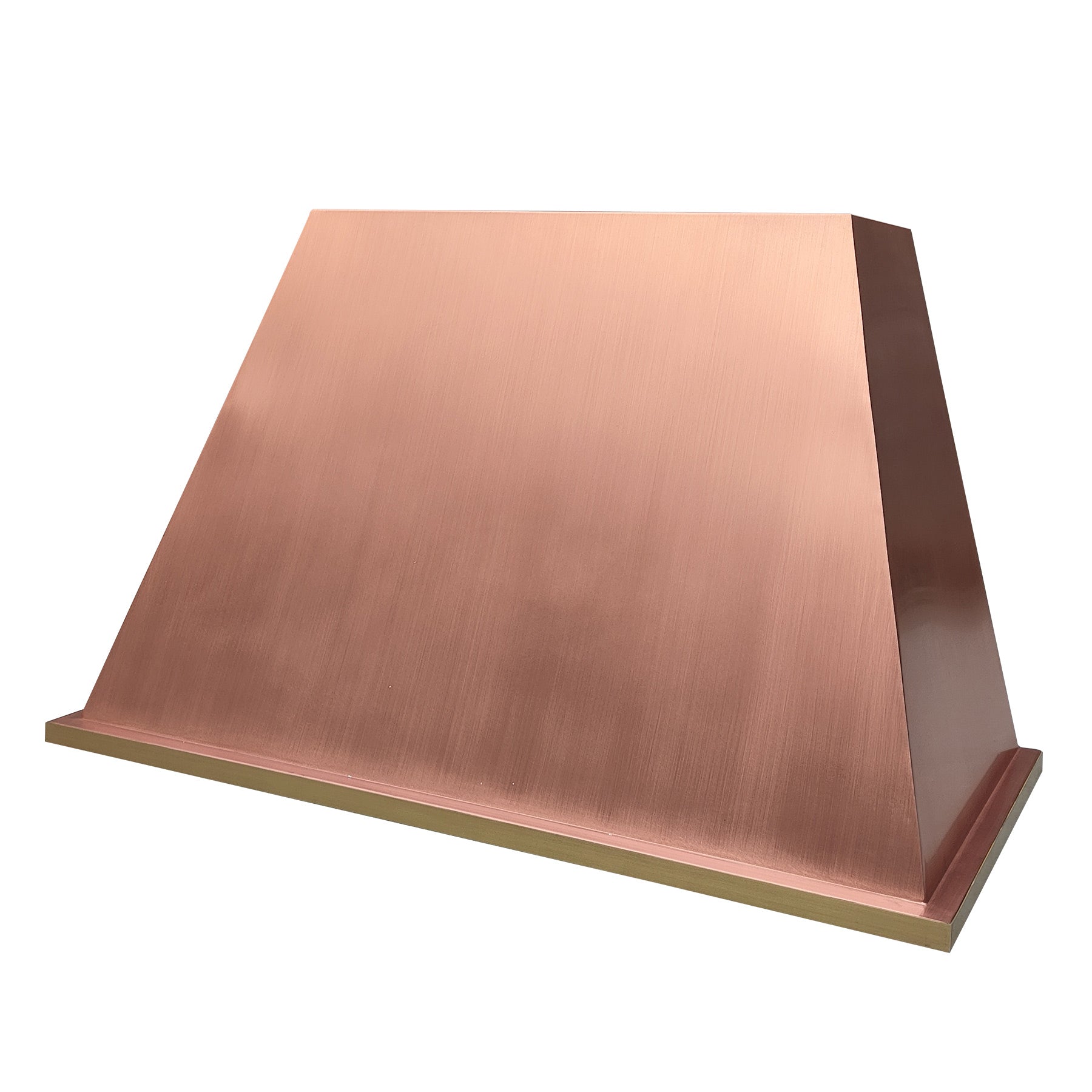 Fobest Copper Custom Range Hood with Brass Band Bottom FCP-136