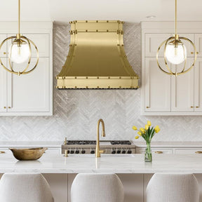 Fobest Custom Brass Range Hood with Rivets FSS-345