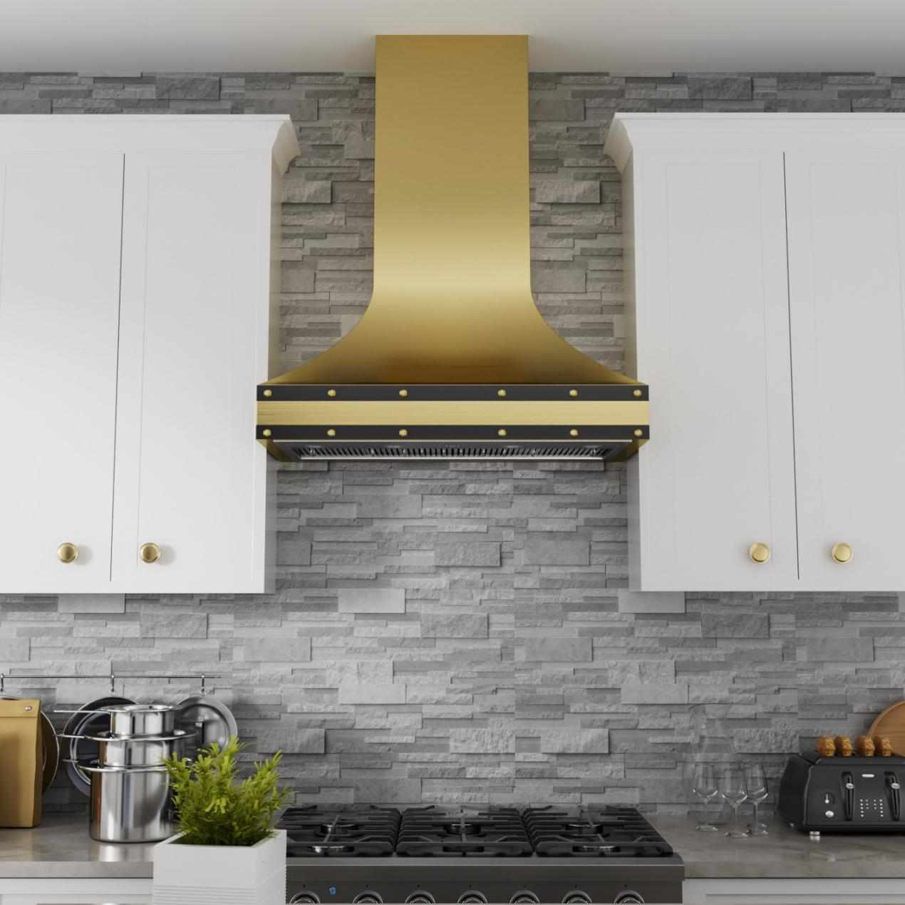 Fobest Custom Brass Kitchen Hood with Luxury Design