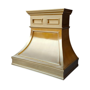 Fobest Custom Brass Range Hood with Royal Crown Design and Elegant  Curved Deisgn 