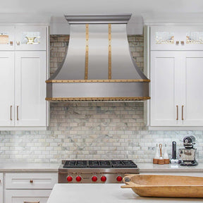 Fobest Modern Kitchen Hood with Brass Accent