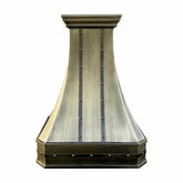 Fobest Handcrafted Custom Aged Brass Range Hood FSS-158 - Fobest Appliance