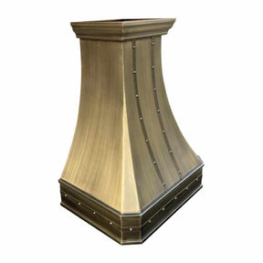 Fobest Handcrafted Custom Aged Brass Range Hood FSS-158 - Fobest Appliance