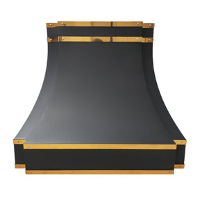 Fobest Stainless Steel Black Kitchen Hood with Brass Accent FSS-239