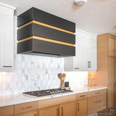 Fobest Box Stainless Steel Range Hood with Brass Accent FSS-134