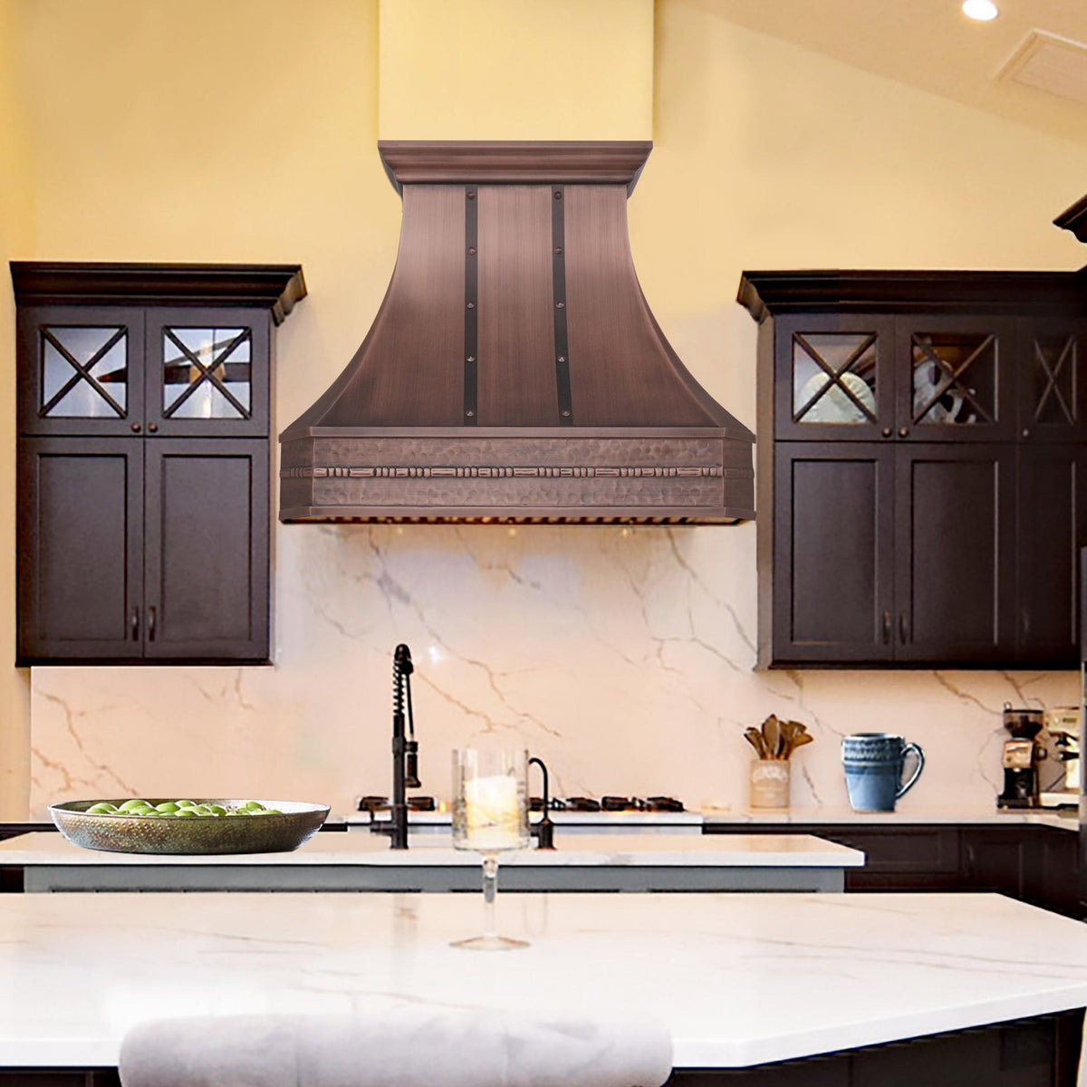 Fobest Copper Range Hood with Rustic Apron FCP-211