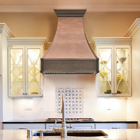 Fobest Custom Copper Range Hood with Light Hammered Texture FCP-206