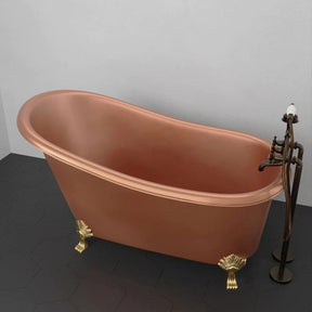 Fobest Handmade Double-Slipper Custom Antique Copper Bathtub with Clawfoot FBT-17 - Fobest Appliance