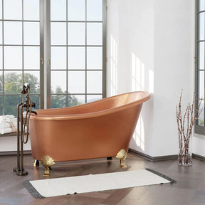 Fobest Handmade Double-Slipper Custom Antique Copper Bathtub with Clawfoot FBT-17 - Fobest Appliance