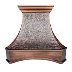 Fobest Custom Copper Range Hood with Heavy Hammer Finish FCP-140 - Fobest Appliance