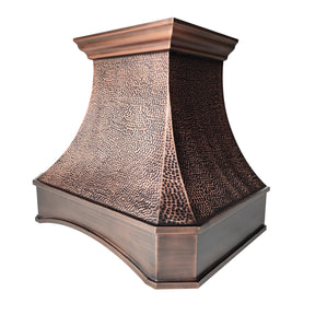 Fobest Custom Copper Range Hood with Heavy Hammer Finish FCP-140 - Fobest Appliance