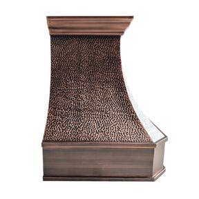 Fobest Custom Copper Range Hood with Heavy Hammer Finish FCP-140 - Fobest Appliance