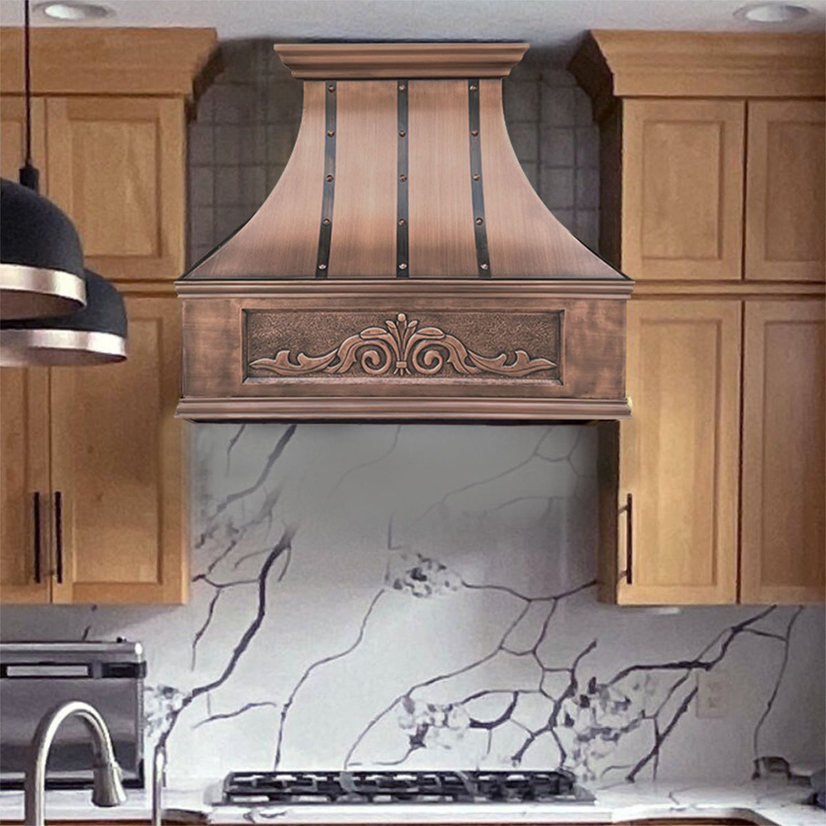 Fobest Custom Antique Copper Range Hood FCP-17 - Fobest Appliance