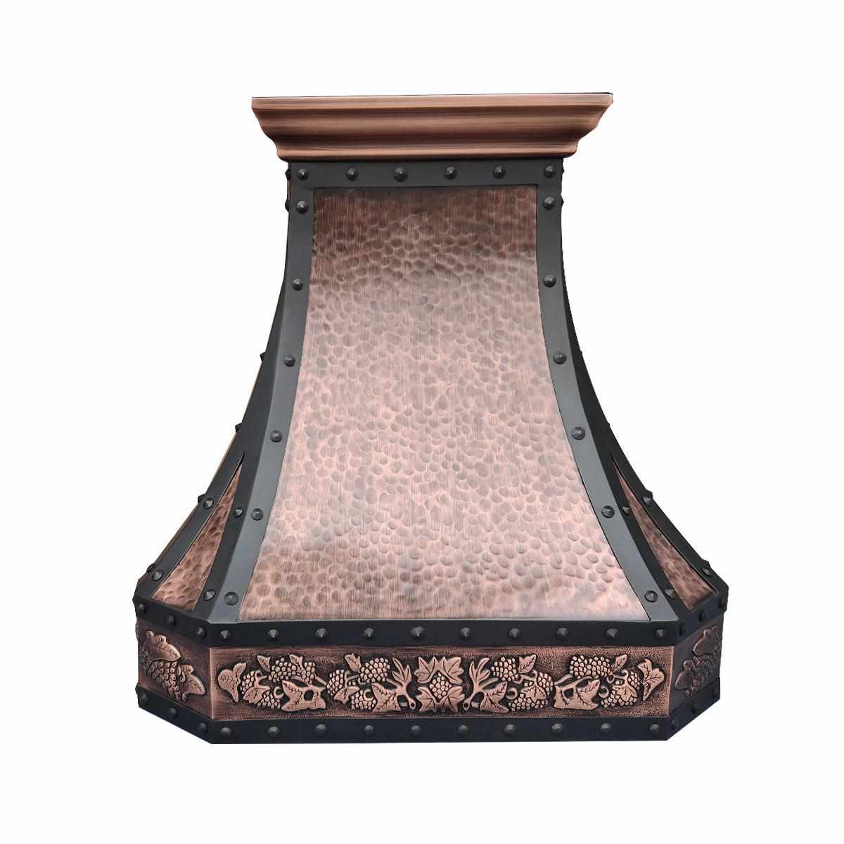 Fobest Handmade Custom Antique Copper Range Hood FCP-122 - Fobest Appliance