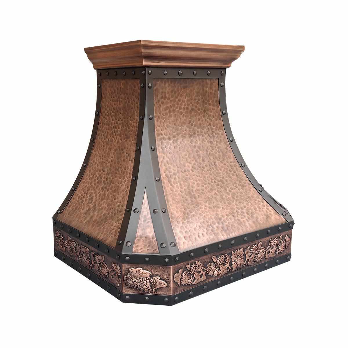 Fobest Handmade Custom Antique Copper Range Hood FCP-122 - Fobest Appliance