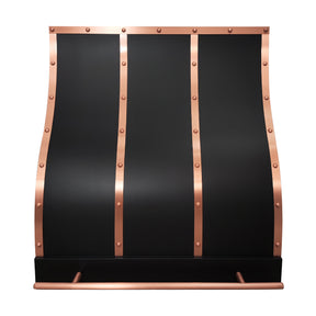 Fobest Stainless Steel Black Range Hood with Copper Straps FSS-242