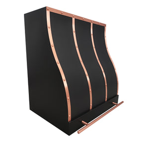 Fobest Stainless Steel Black Range Hood with Copper Straps FSS-242