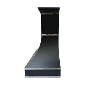 Fobest Custom Black Range Hood with Mirror Straps FSS-297