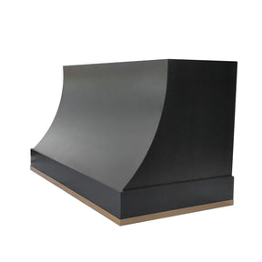 Fobest Custom Black Metal Range Hood with brass bottom FSS-180 - Fobest Appliance