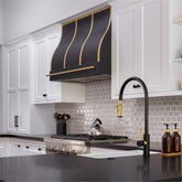 Fobest Wavy Curves Black Stainless Steel Range Hood with pot rail FSS-154 - Fobest Appliance