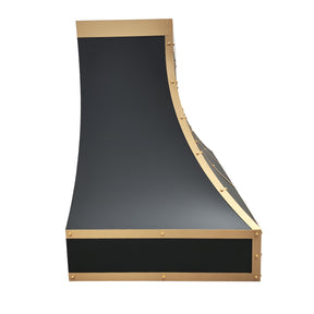 Fobest Stainless Steel Custom Range Hood with Brass Trims FSS-78