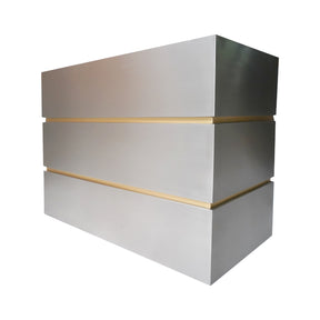 Fobest Stainless Steel Custom Box Range Hood with Brass Base FSS-211 - Fobest Appliance