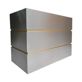 Fobest Stainless Steel Custom Box Range Hood with Brass Base FSS-211 - Fobest Appliance