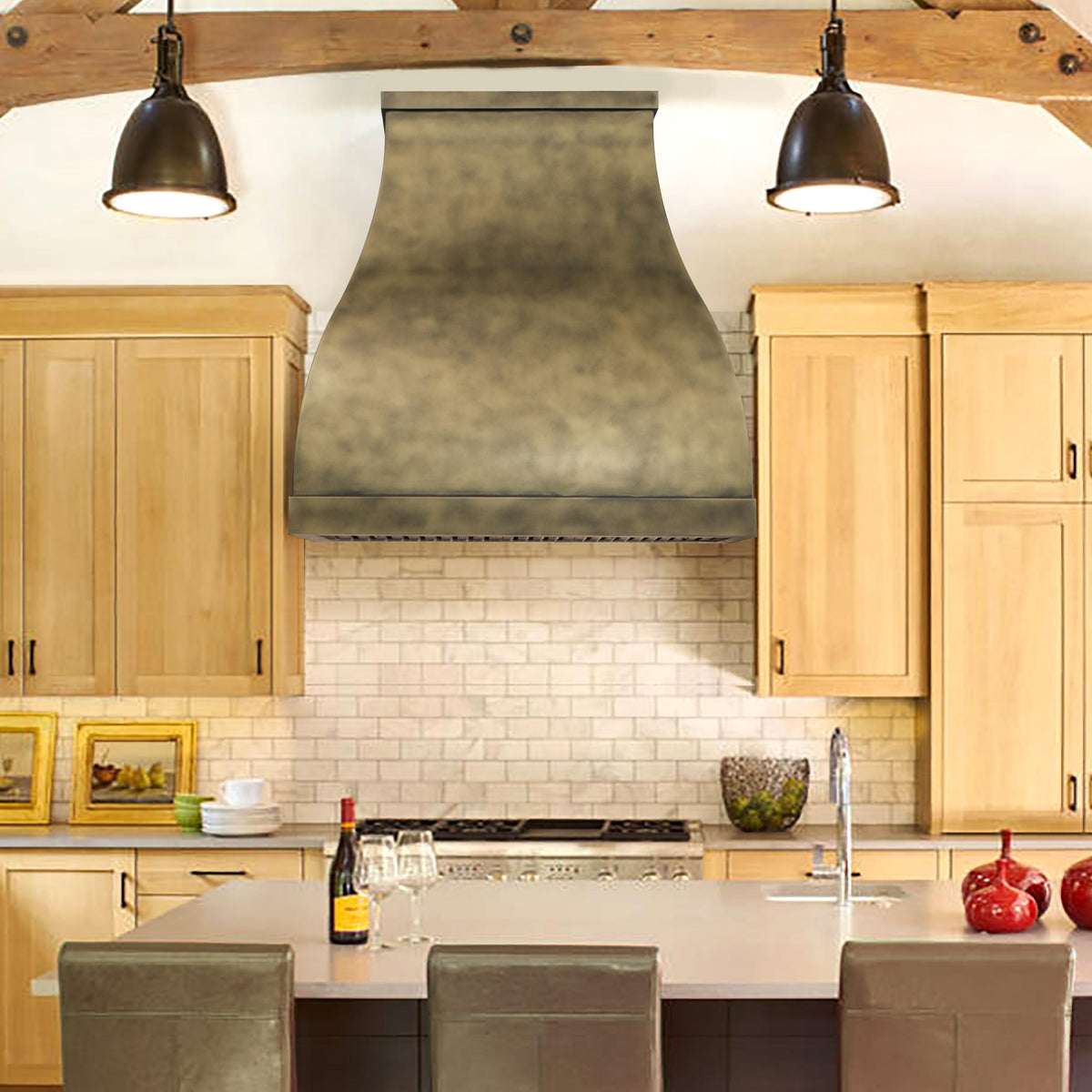 Fobest Brass Range Hood with Antique Finish FSS-321