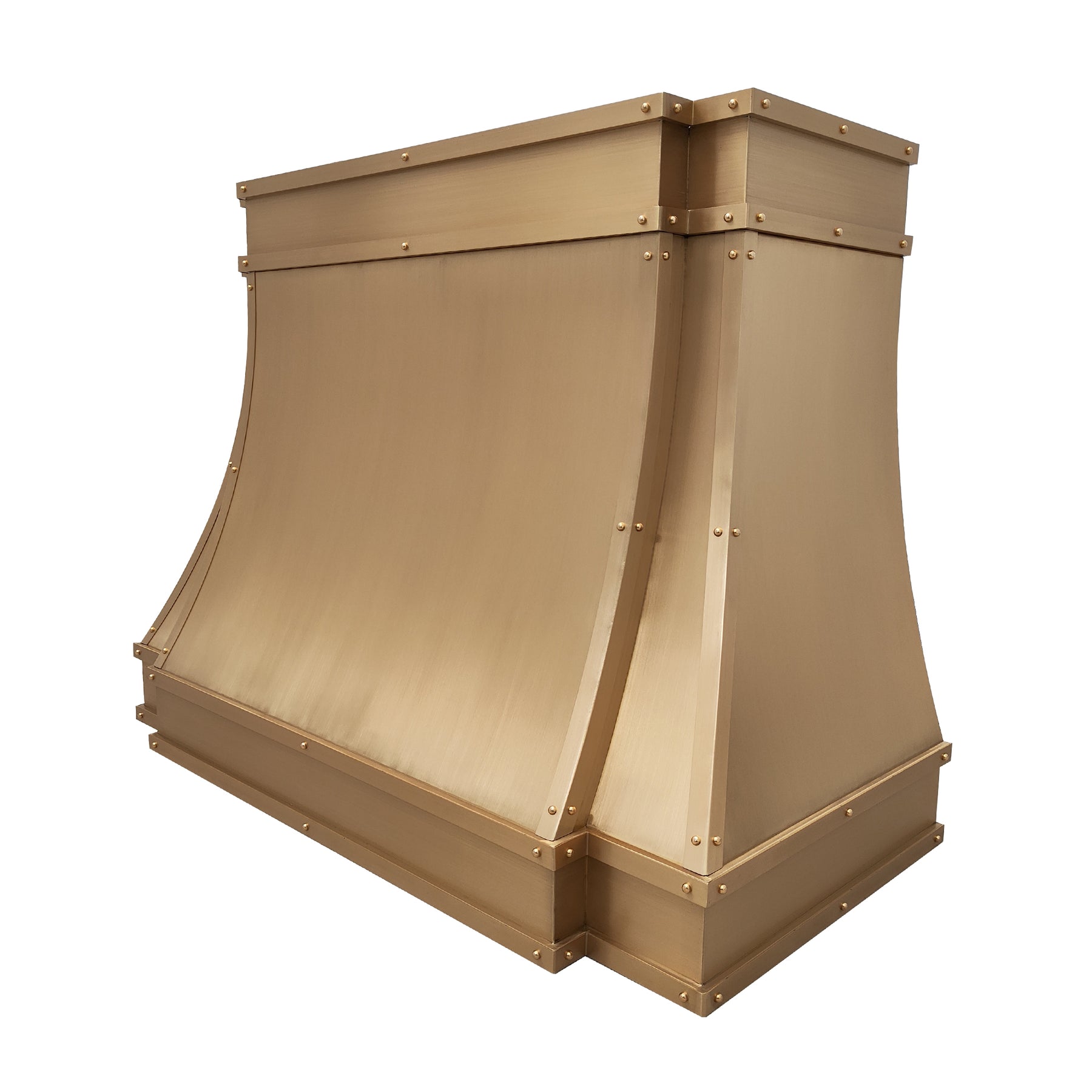 Fobest Brushed Brass Kitchen Hood with Rivets FSS-225