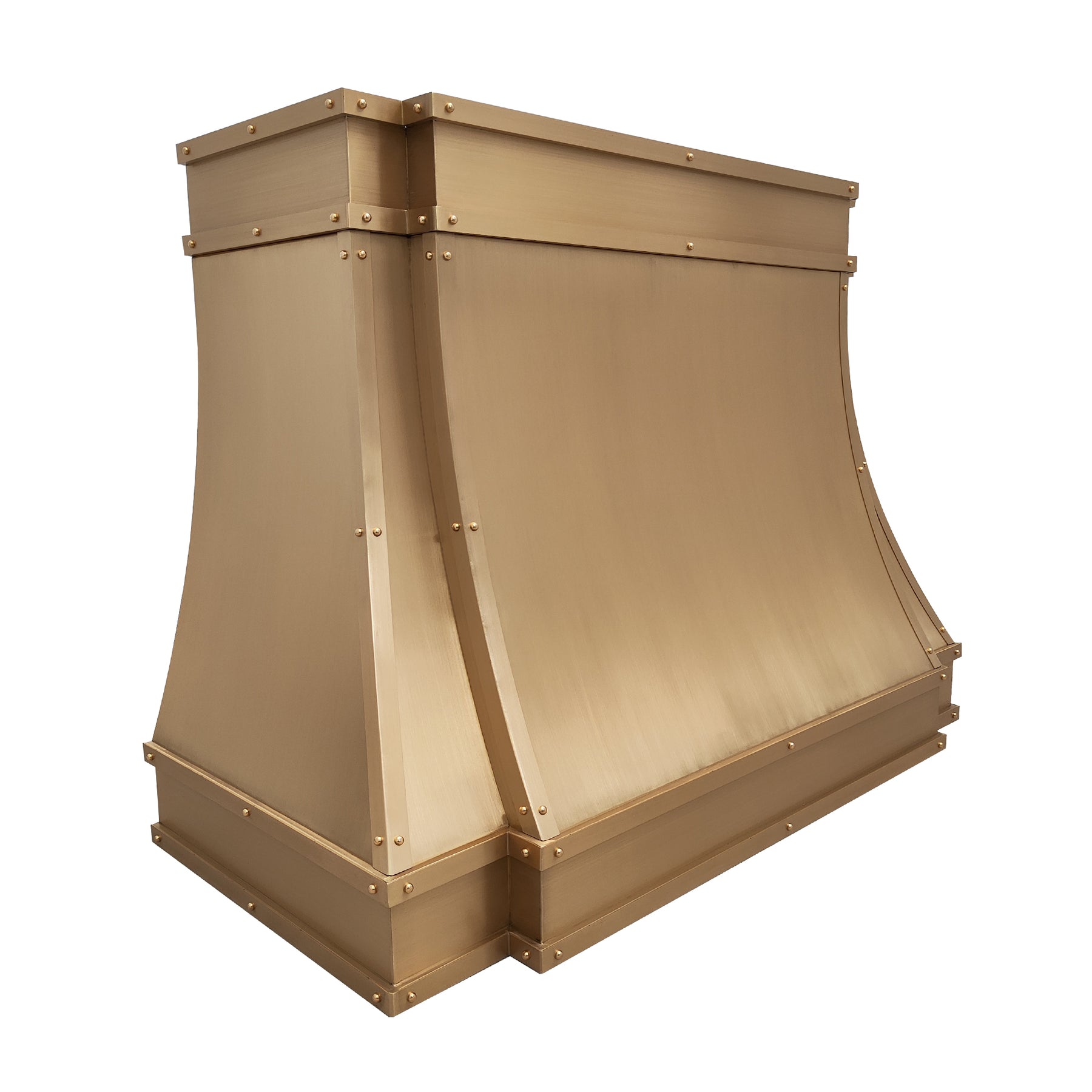 Fobest Brushed Brass Kitchen Hood with Rivets FSS-225