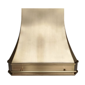 Fobest Tuscan Custom Brass Range Hood with Brass Pot rail FSS-209 - Fobest Appliance