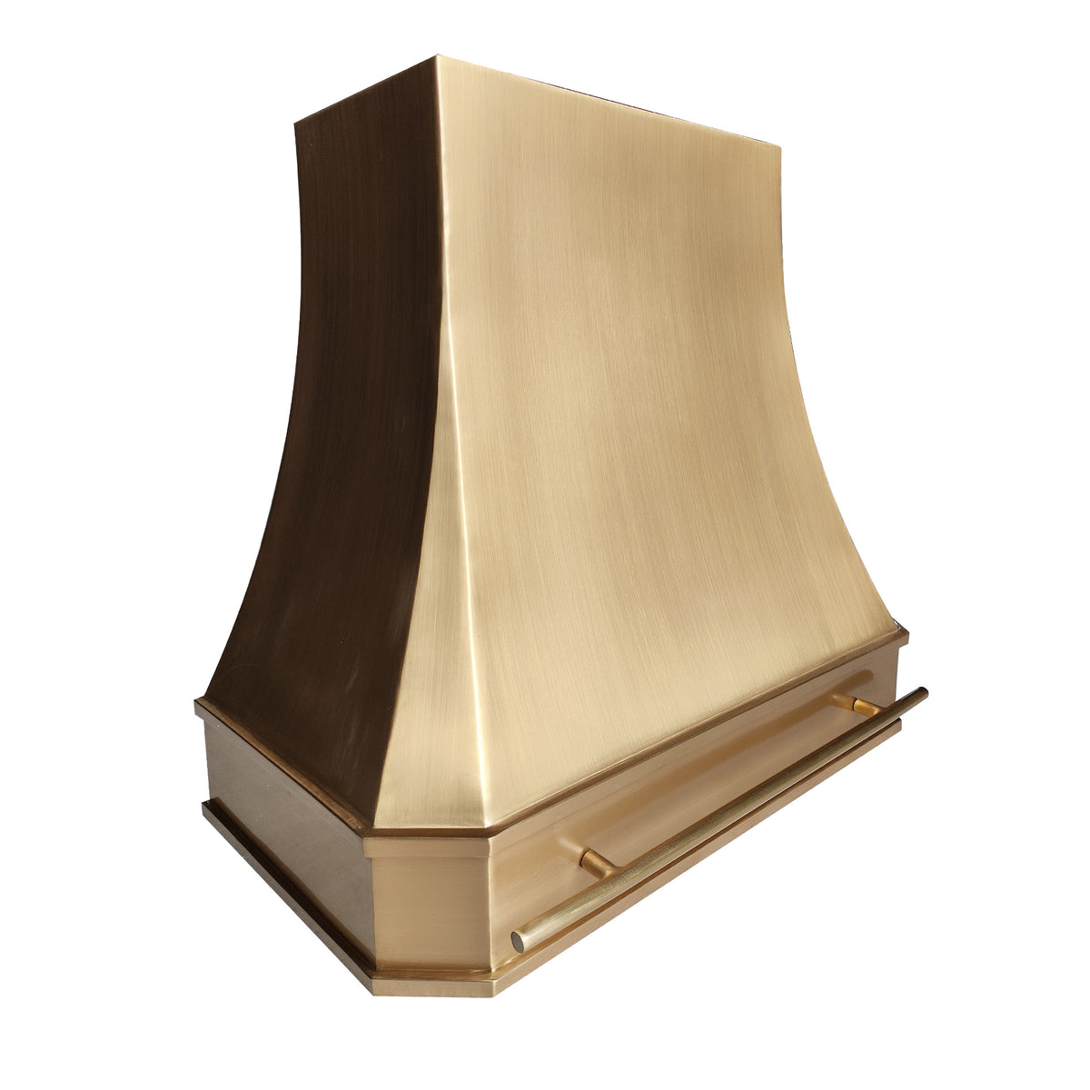 Fobest Tuscan Custom Brass Range Hood with Brass Pot rail FSS-209 - Fobest Appliance