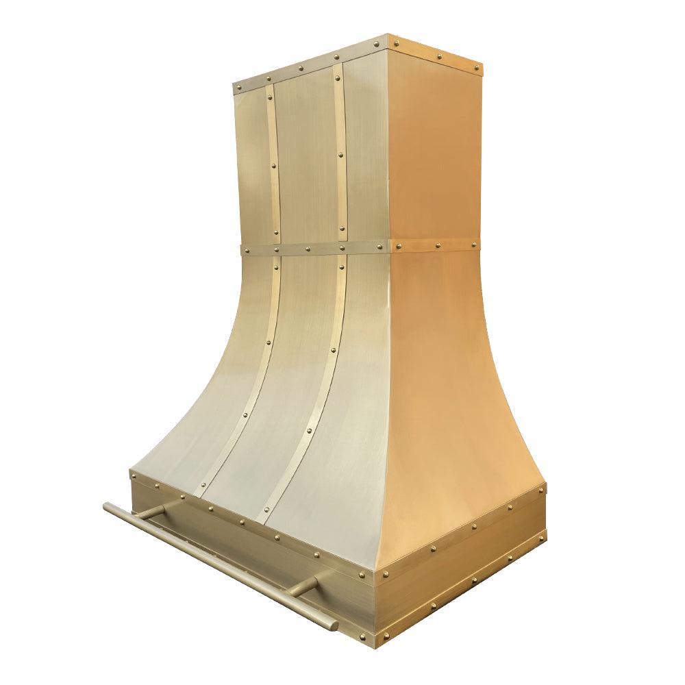 Fobest Instock Brushed Brass Range Hood FSS-141 (30"W x 21"D x 39"H) - Fobest Appliance