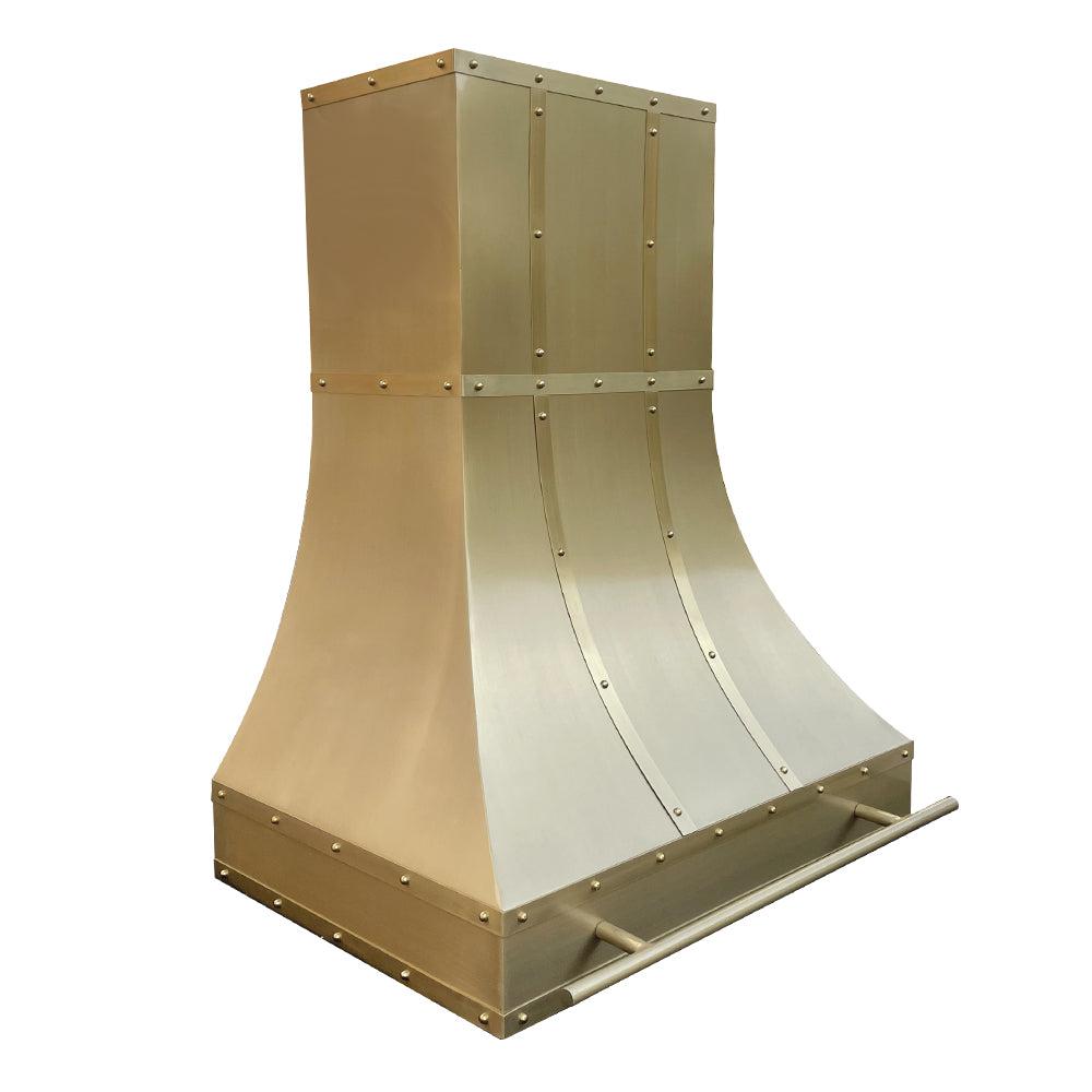 Fobest Instock Brushed Brass Range Hood FSS-141 (30"W x 21"D x 39"H) - Fobest Appliance