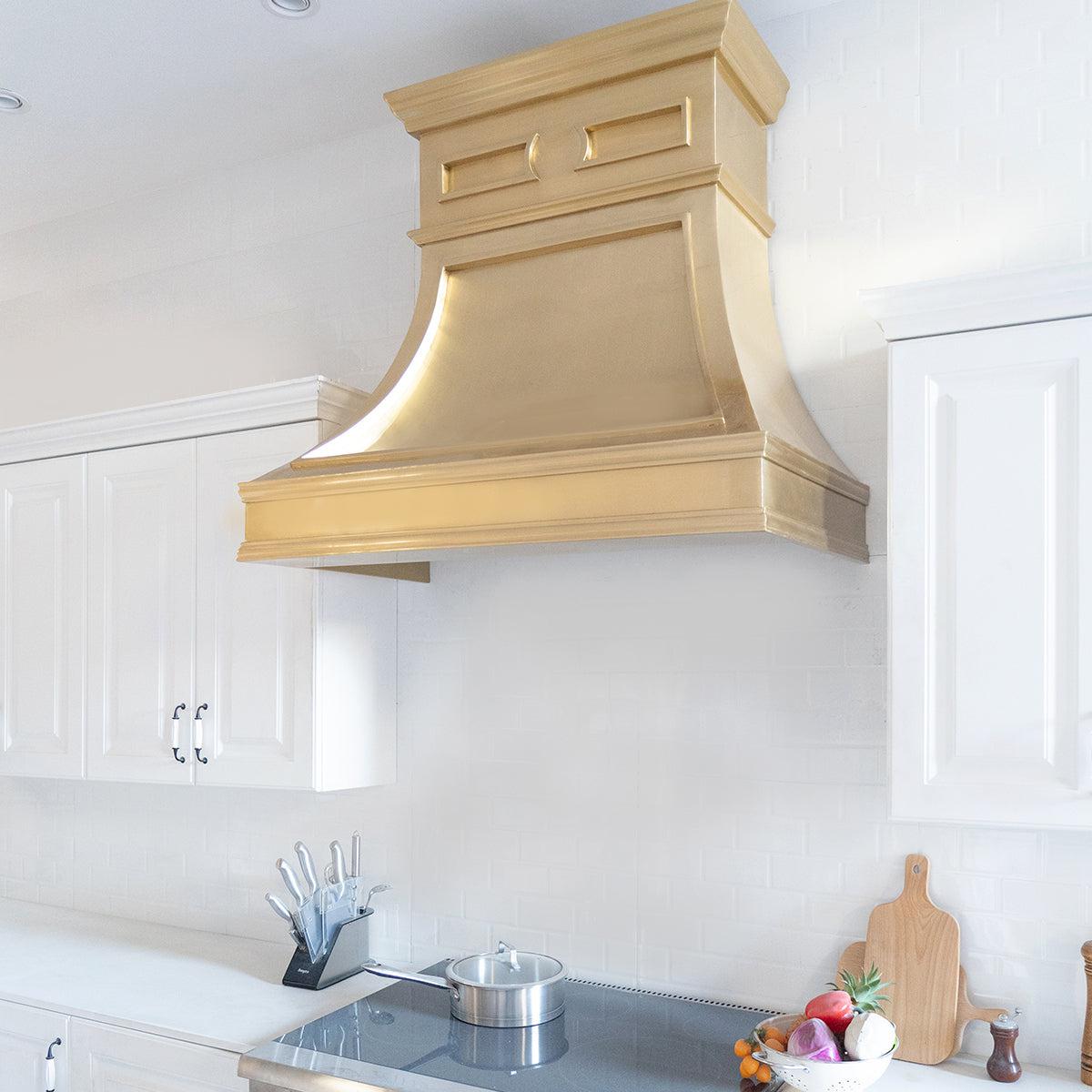 Fobest Royal Vintage Design Custom Brass Range Hood FSS-143 - Fobest Appliance