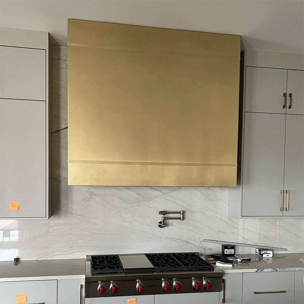 Fobest Custom Brass Box Range Hood with Straps FSS-85 - Fobest Appliance