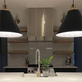 Fobest Custom Angled Design Stainless Steel Kitchen Hood with Mirror Straps and rivets FSS-104 - Fobest Appliance