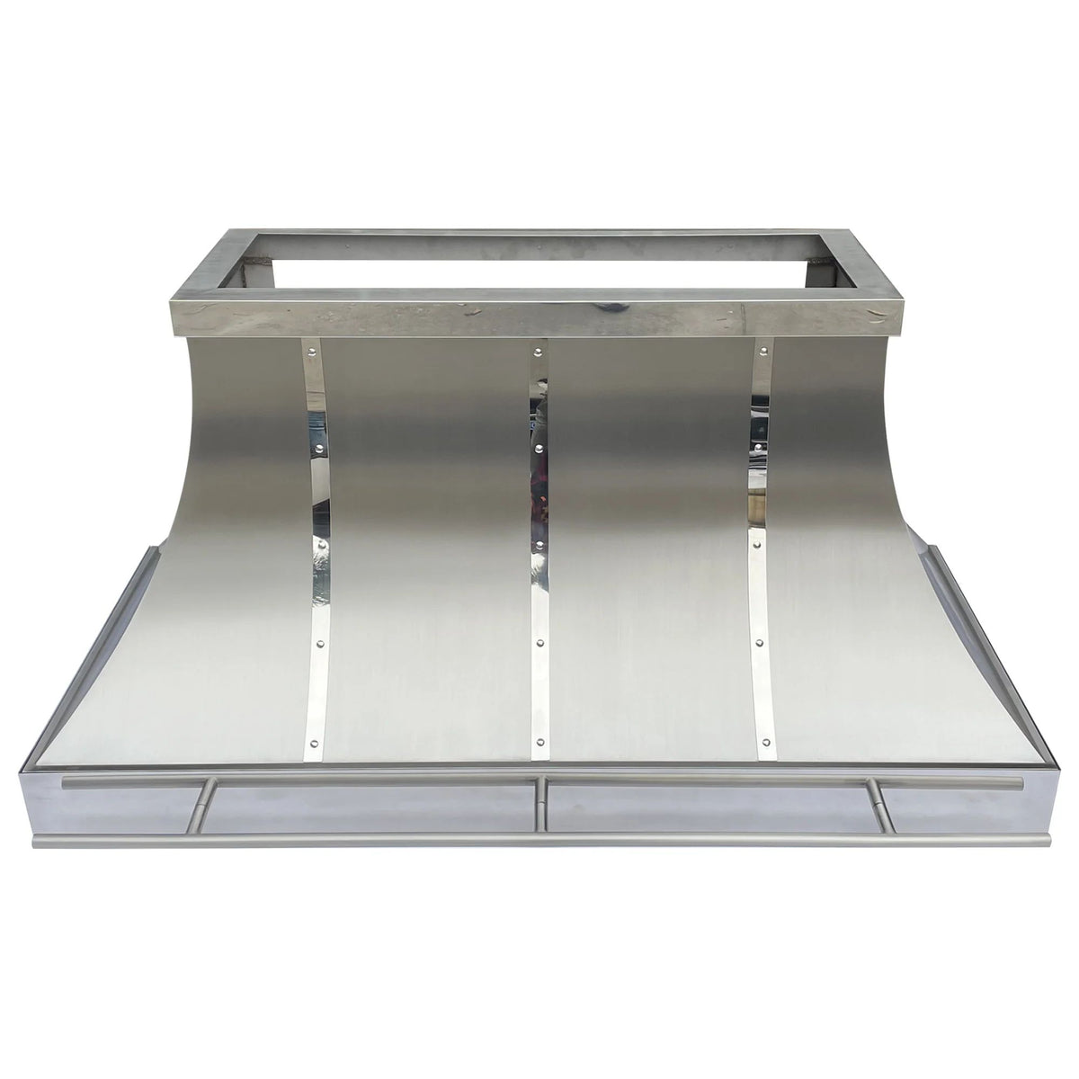 Fobest Custom Stainless Steel Range Hood with polish straps FSS-181 - Fobest Appliance