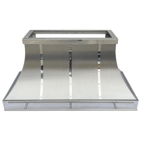 Fobest Custom Stainless Steel Range Hood with polish straps FSS-181 - Fobest Appliance