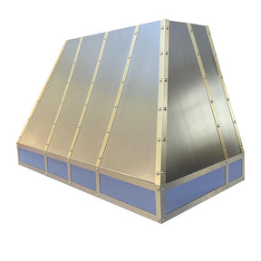 Fobest Pyramid Design Custom Stainless Steel Range Hood with Three Straps FSS-25 - Fobest Appliance